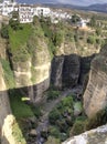 Ronda village perched on the rock panoramic view