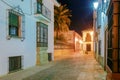 Ronda. Village street at night. Royalty Free Stock Photo