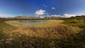 Rondane national park with mountains and swamp