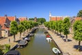 Canals in Sloten, Frisian, Netherlands Royalty Free Stock Photo