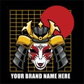 Ronin Japan Kitsune Mask Streetwear Vector