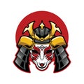 Ronin Kitsune Mask Japan Vector Illustration