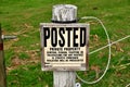 Ronks, Pennsylvania: No Trespassing Sign Royalty Free Stock Photo