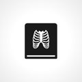 Rontgen, X-ray icon. broken ribs. X-ray icon Royalty Free Stock Photo