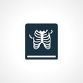 Rontgen, X-ray icon. broken ribs. X-ray icon Royalty Free Stock Photo