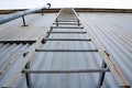 Roof acces metal ladder