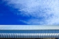 roof aluminium factory on blue sky Royalty Free Stock Photo