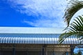 Roof aluminium factory on blue sky Royalty Free Stock Photo