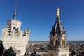 From the roof of the Basilica of Fourviere Royalty Free Stock Photo