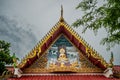 Roof of the beautiful buddhist temple decorated with art. Thailand Royalty Free Stock Photo