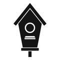 Roof bird house icon, simple style Royalty Free Stock Photo