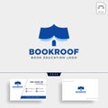 roof book store or book home simple logo template vector illustration icon element isolated