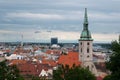 Roof of Bratislava and St. Martin's cathedral Royalty Free Stock Photo