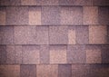 Roof of brown shingles background and texture. vignette Royalty Free Stock Photo