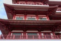 Roof of Buddha Tooth Relic Temple at China town, Singapore Royalty Free Stock Photo