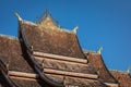 Roof of a Buddhist temple in Luang Prabang, Laos Royalty Free Stock Photo