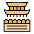 Roof building icon vector flat