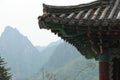 The roof of a building at the Singheung-ha temple in the Seoraksan National Park in South Korea