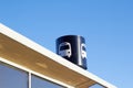 roof bus stop against the blue sky. Royalty Free Stock Photo