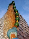 Roof of Casa Batllo in Barcelona Royalty Free Stock Photo