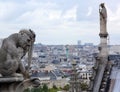 roof of the cathedral of Notre Dame in Paris Royalty Free Stock Photo