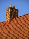 Roof with chimney Royalty Free Stock Photo