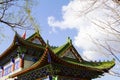 Roof of Chinese temple pavilion architecture Royalty Free Stock Photo