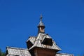 The roof of the church in Drvengrad, Serbia