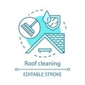 Roof cleaning concept icon Royalty Free Stock Photo