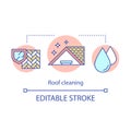 Roof cleaning concept icon Royalty Free Stock Photo