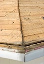 Roof Cleared of Of Old, Leaking House Shingles Royalty Free Stock Photo