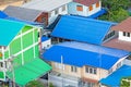 Roof colorful on bird eye view. Royalty Free Stock Photo