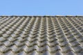 Roof with concrete roof tiles Royalty Free Stock Photo