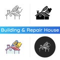 Roof constructing icon Royalty Free Stock Photo