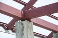 Roof construction with blue sky Royalty Free Stock Photo