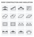 Roof construction icon Royalty Free Stock Photo
