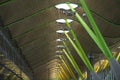 Roof construction on the madrid airport