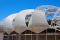 Roof construction soccer world cup 2010 stadium Royalty Free Stock Photo