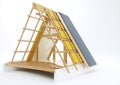 Roof construction with technical details - 3D Rendering