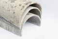 Roof covering material with asbestos fibres. Health harmful and hazards effects Royalty Free Stock Photo