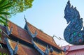 The chofa decoration of Viharn Chaturmuk-Burapachaan, Wat Chedi Luang, Chiang Mai, Thailand