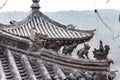 Roof decoration of temple on East Hill of Longmen Royalty Free Stock Photo