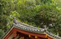 Roof decorations at Byodo-in Buddhist temple in Kaneohe, Oahu, Hawaii, USA