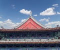 Roof decorations on the territory Giant Wild Goose Pagoda, Xian Royalty Free Stock Photo