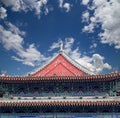 Roof decorations on the territory Giant Wild Goose Pagoda, Xian Royalty Free Stock Photo