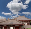 Roof decorations on the territory Giant Wild Goose Pagoda--Xian (Sian, Xi'an) Royalty Free Stock Photo