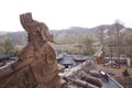 Roof detail mati temple gansu province