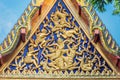 Roof detail Wat Pho temple bangkok thailand Royalty Free Stock Photo