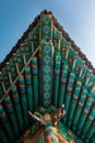 Roof detail of Yongamsa Temple in Bukhansan National Park, Seoul, South Korea