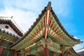 Roof Details of Changdeokgung Palace in Seoul Royalty Free Stock Photo